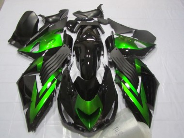 Preto Verde Carenagem ZX14R ZZR 1400 2006-2011