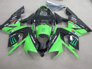 Preto Verde Monster Carenagem ZX10R 2003-2005